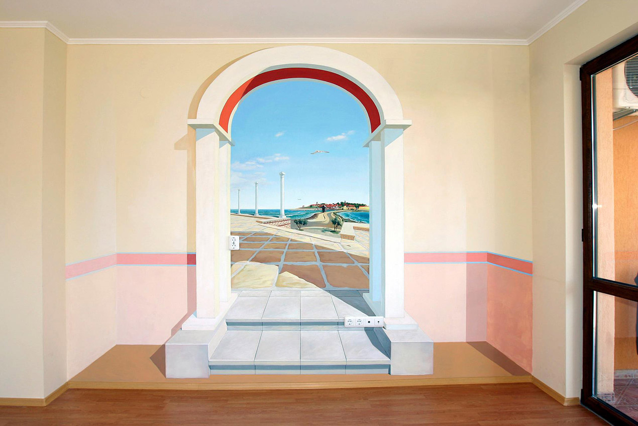 Through the Wall Illusory mural in an apartment in Ravda